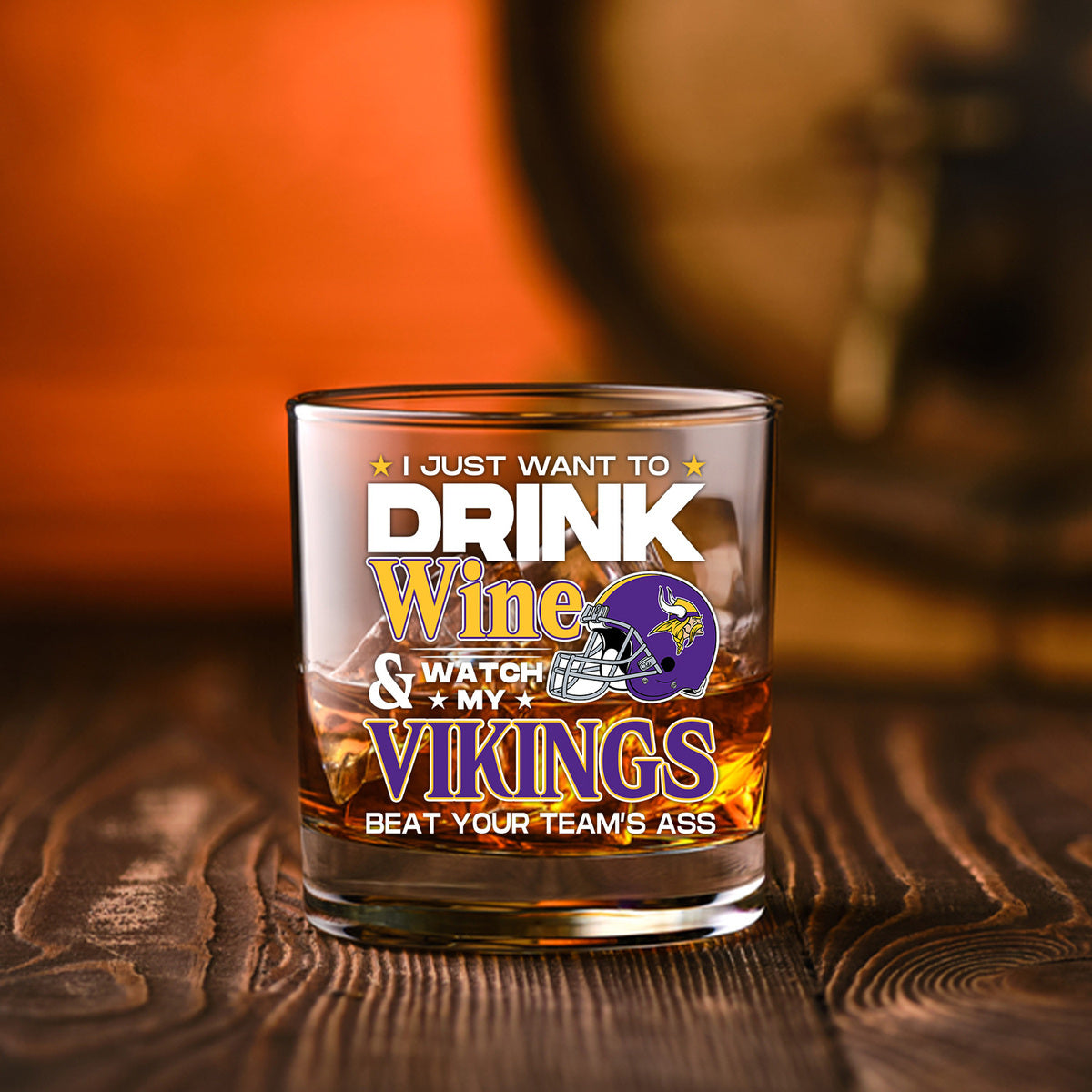 Whiskey Glass - I Just Want To Drink Wine - MNSTVK