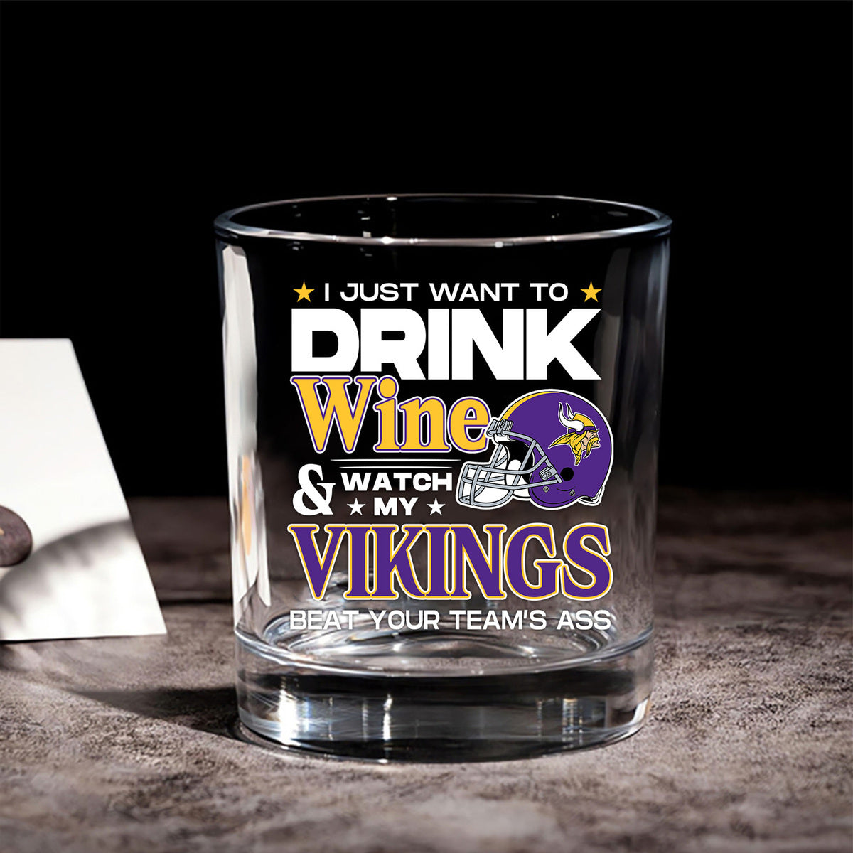 Whiskey Glass - I Just Want To Drink Wine - MNSTVK