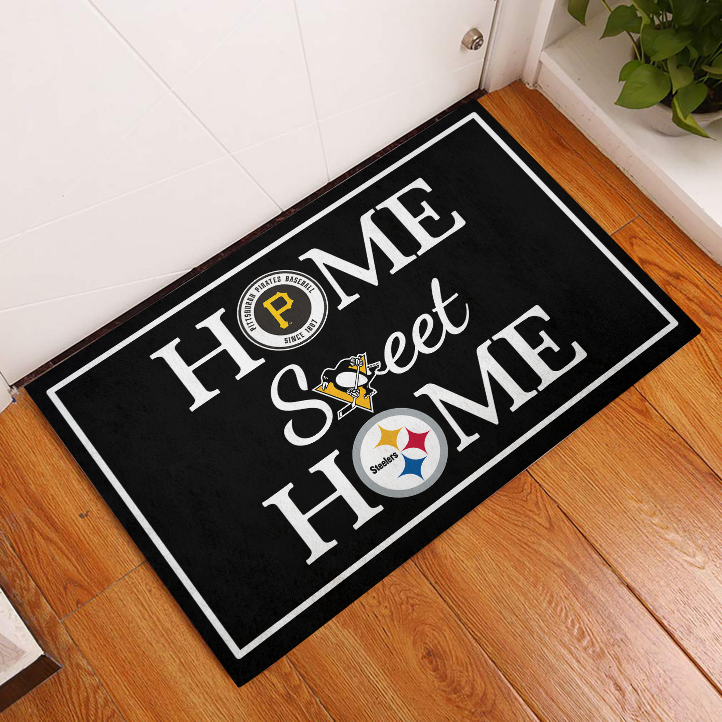 Home Sweet Home - Pittsburgh S, Pittsburgh PG, Pittsburgh PR - Anti Slip Indoor Doormat