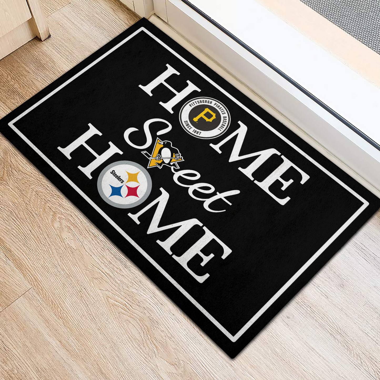 Home Sweet Home - Pittsburgh S, Pittsburgh PG, Pittsburgh PR - Anti Slip Indoor Doormat