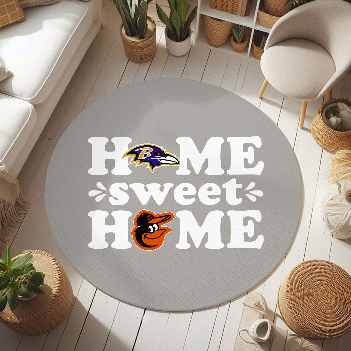 Home Sweet Home Rug - Round Rug - BTMRV, BTMORO
