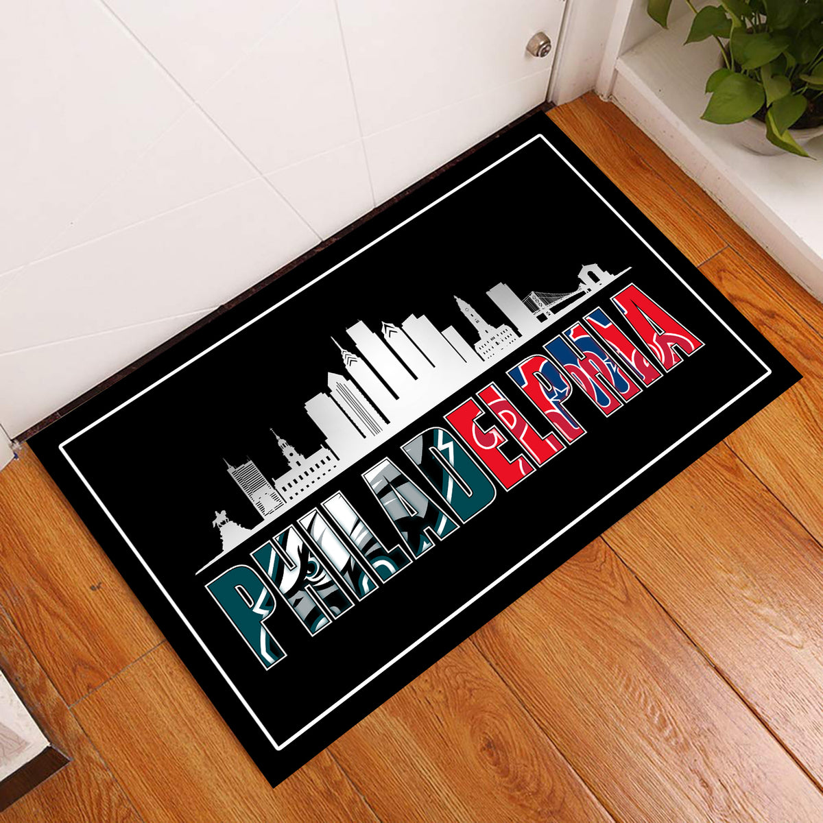 Philadelphia Skyline - Anti Slip Indoor Doormat
