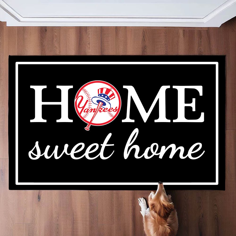 Home Sweet Home - New York YK Baseball - Anti Slip Indoor Doormat