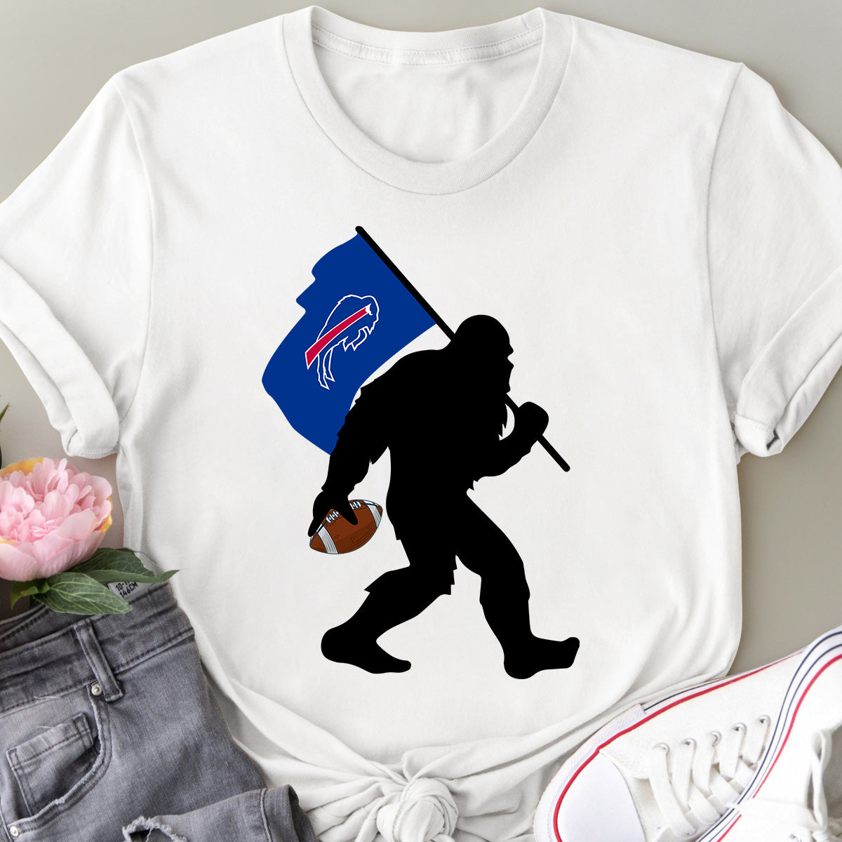 Bigfoot with Flag Shirt - BFLB