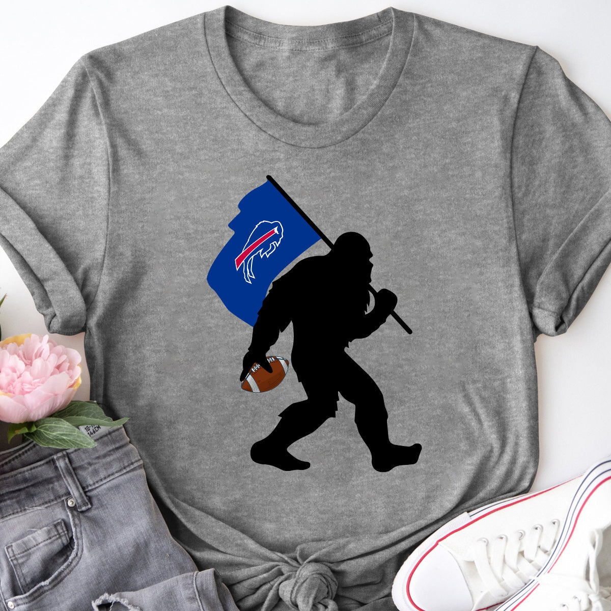 Bigfoot with Flag Shirt - BFLB