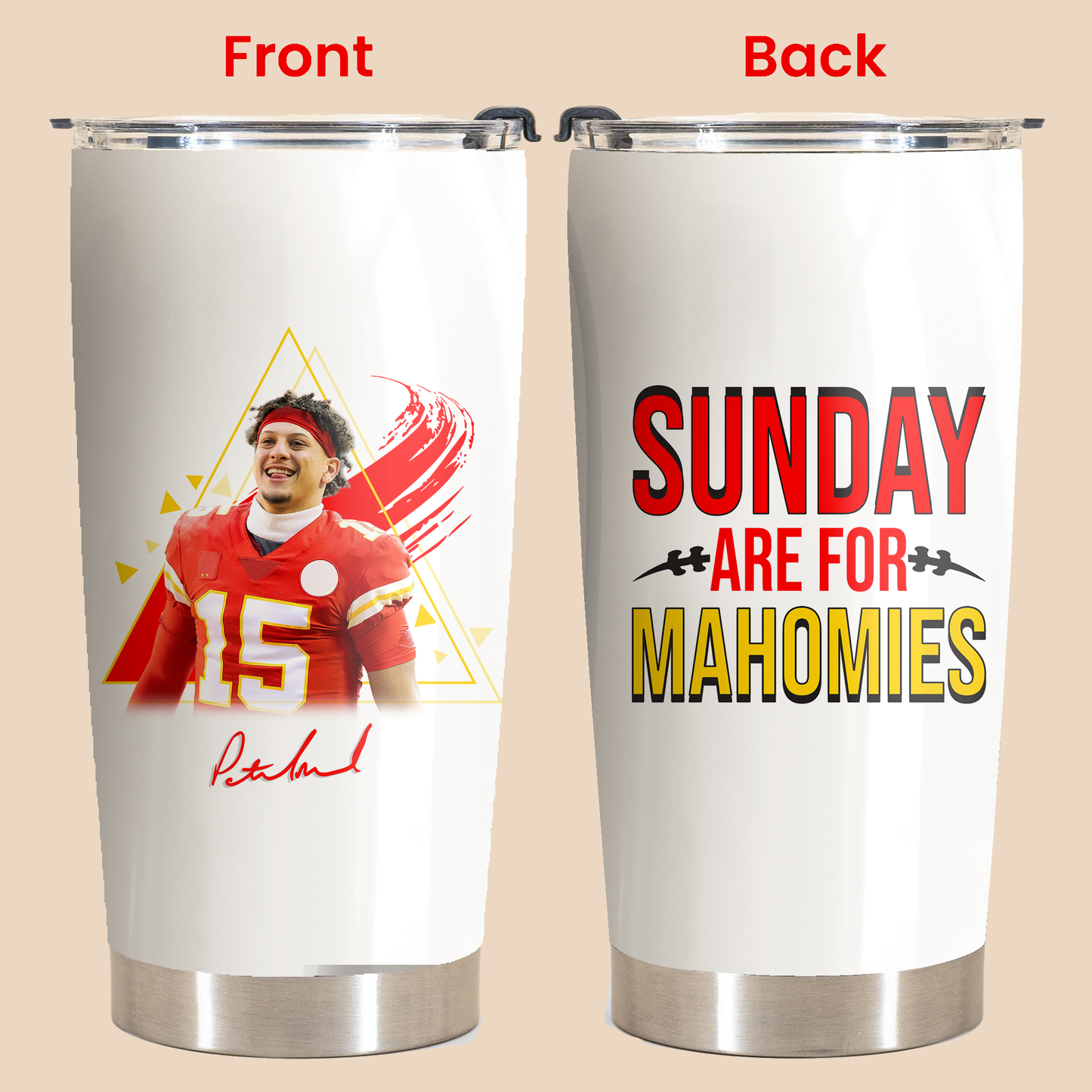 Patrick Mahomes Tumbler - Sunday Are For Mahomies