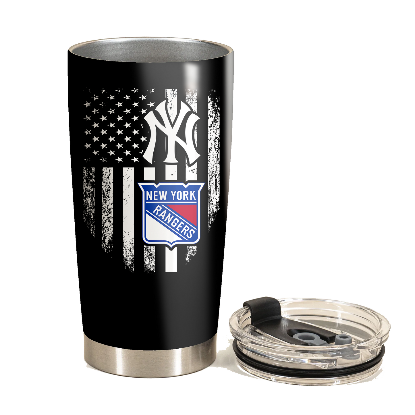 Just A Man Who Loves His New York Hockey And Baseball Tumbler