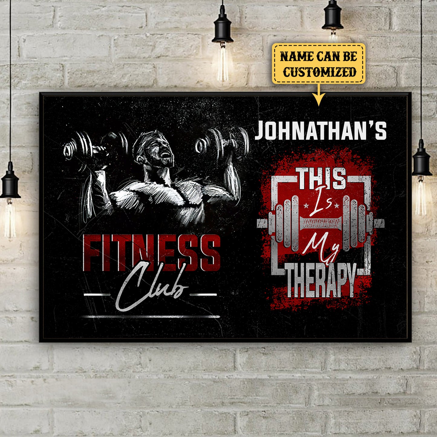 Personalized Fitness Club This Is My Therapy Poster