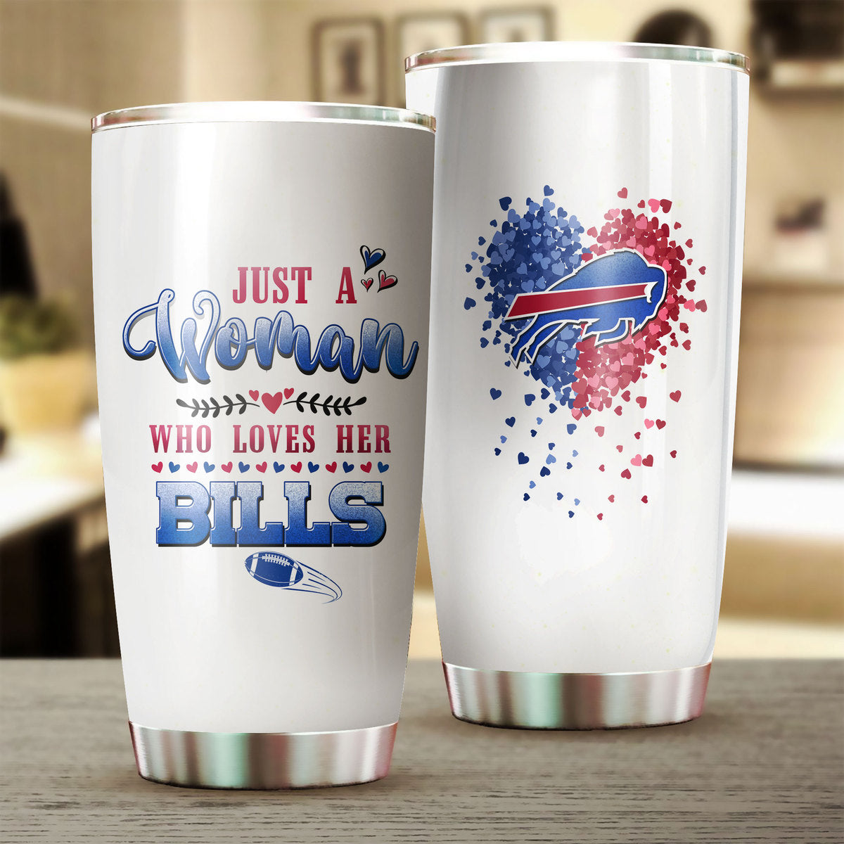 Just A Woman Who Loves Her Buffalo Football Tumbler