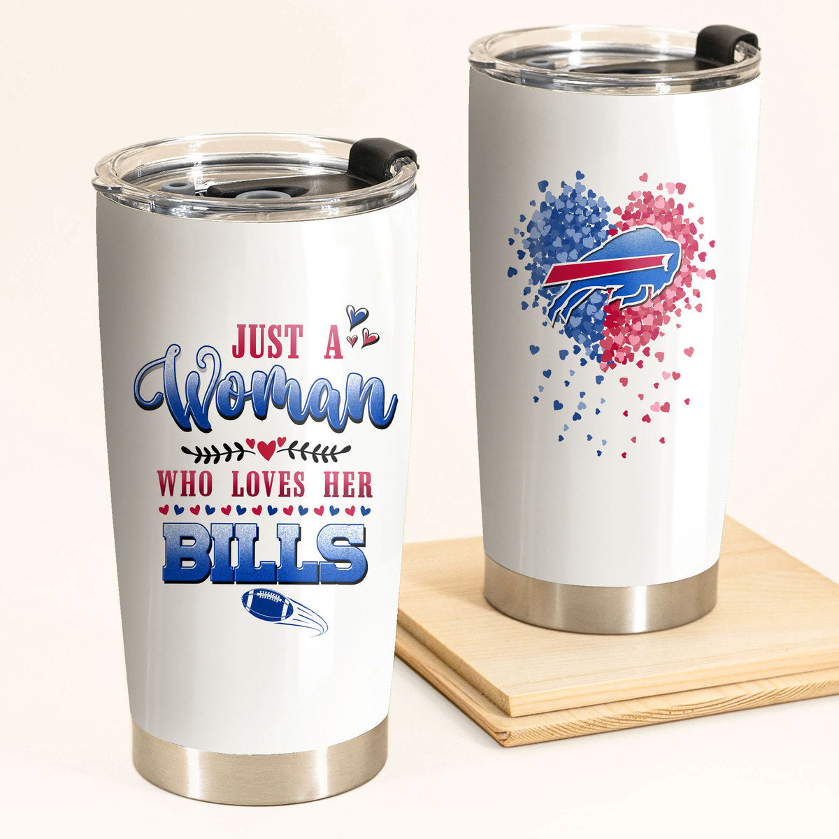Just A Woman Who Loves Her Buffalo Football Tumbler