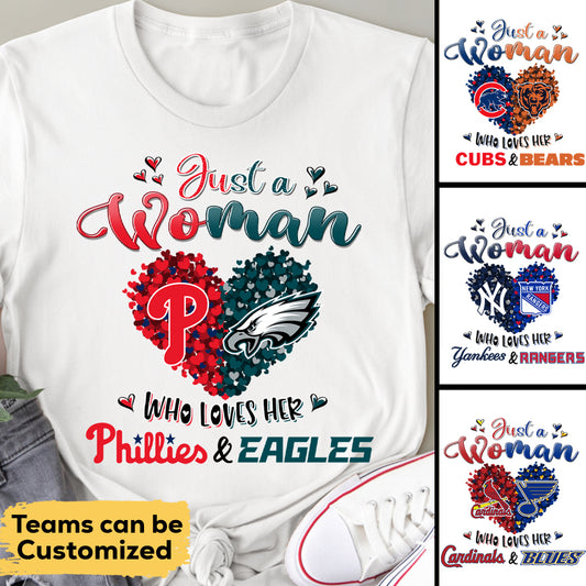 Customized Shirt - Just A Girl Loves Her Teams (text) (clt)