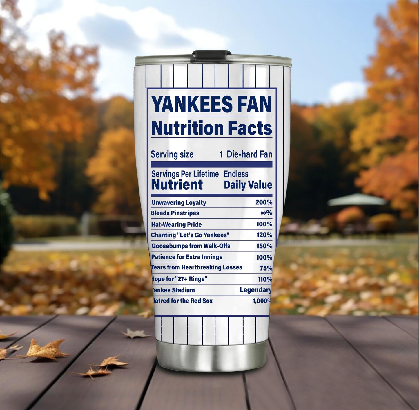 Nutrition Facts Stainless Steel Tumbler - NYYK