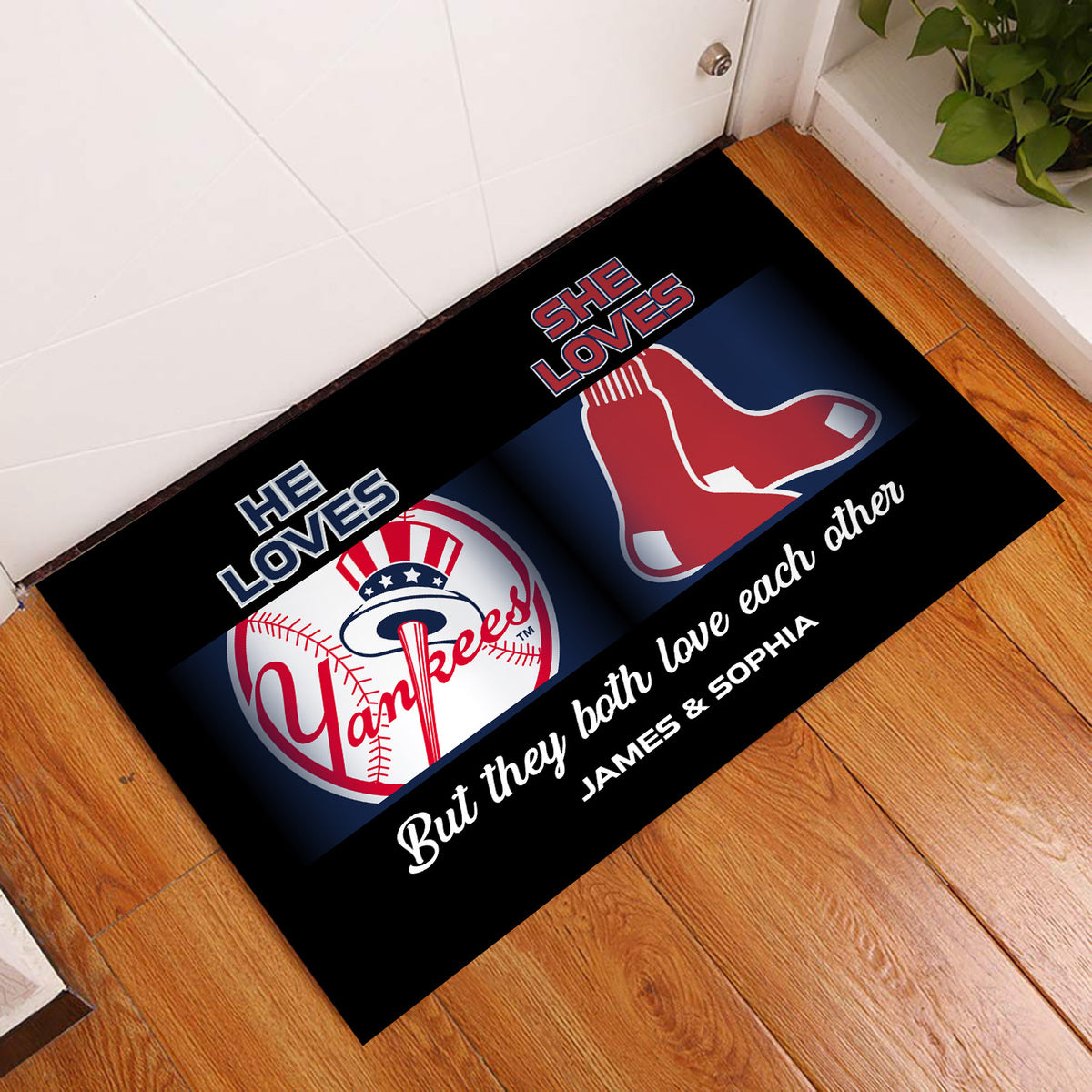 He Loves, She Loves -  Customized Doormat - Anti Slip Indoor Doormat