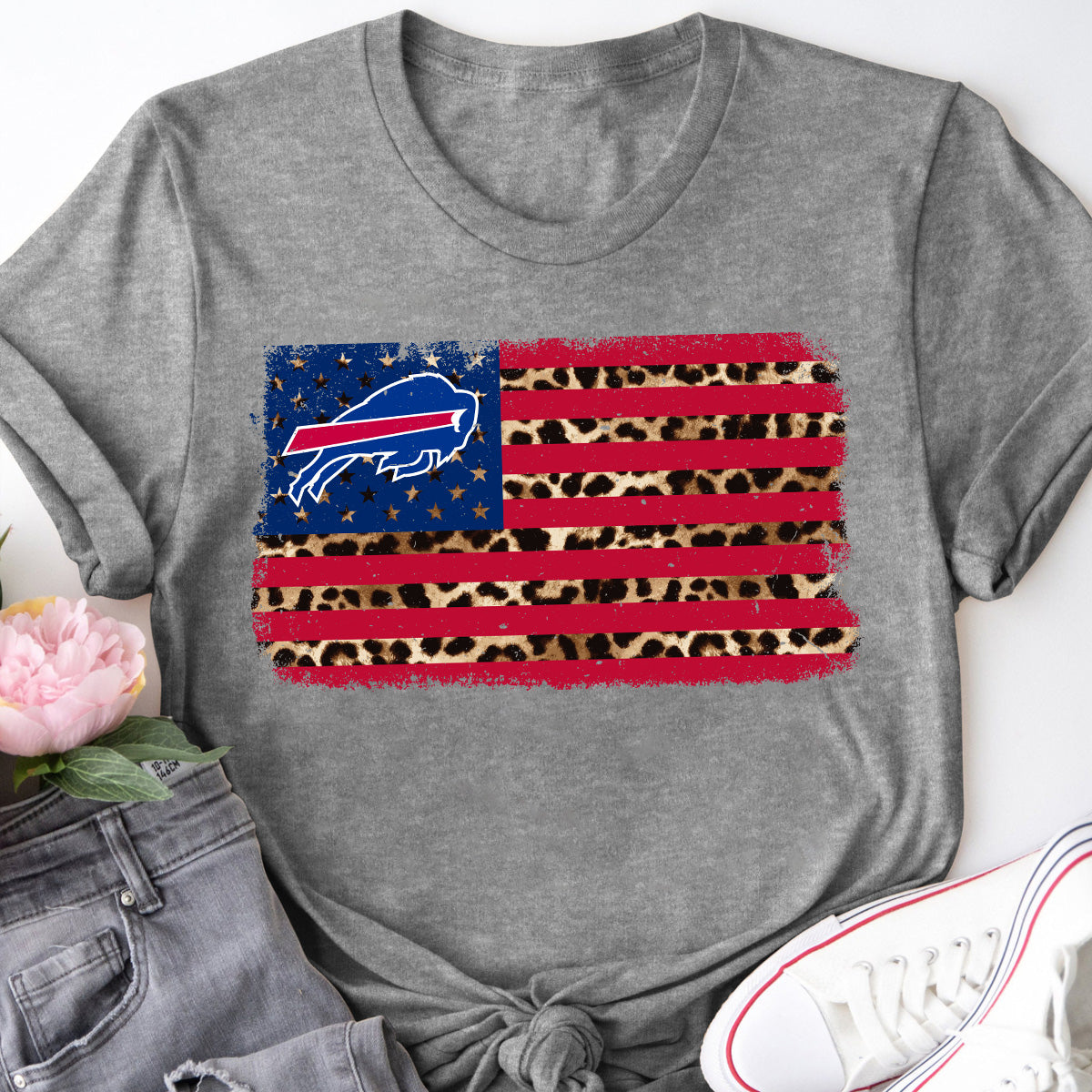 American Flag Leopard Shirt - BFLB