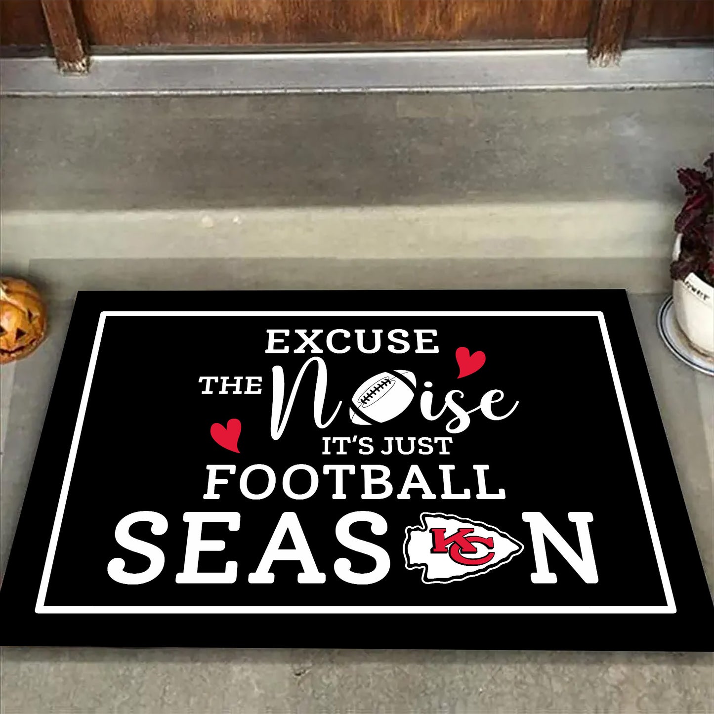 Excuse The Noise It's Just Football Season Doormat - KSCC