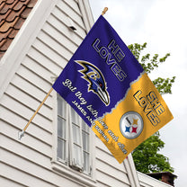 He Loves She Loves - Customized House Flag