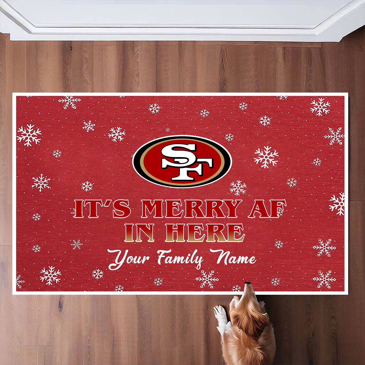 It's Merry AF In Here - Anti Slip Indoor Doormat - Customized Doormat SF49er