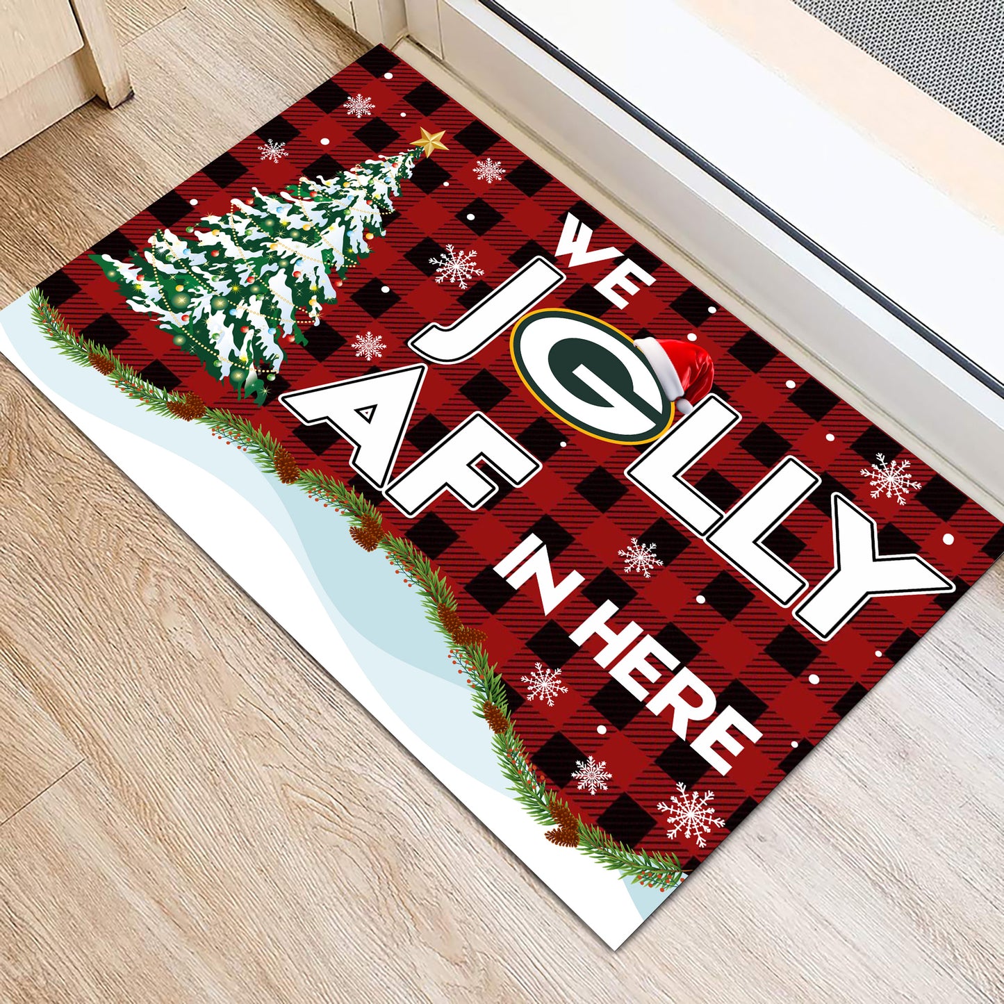 We Jolly AF in here Doormat - Anti Slip Indoor Doormat - GRBPK