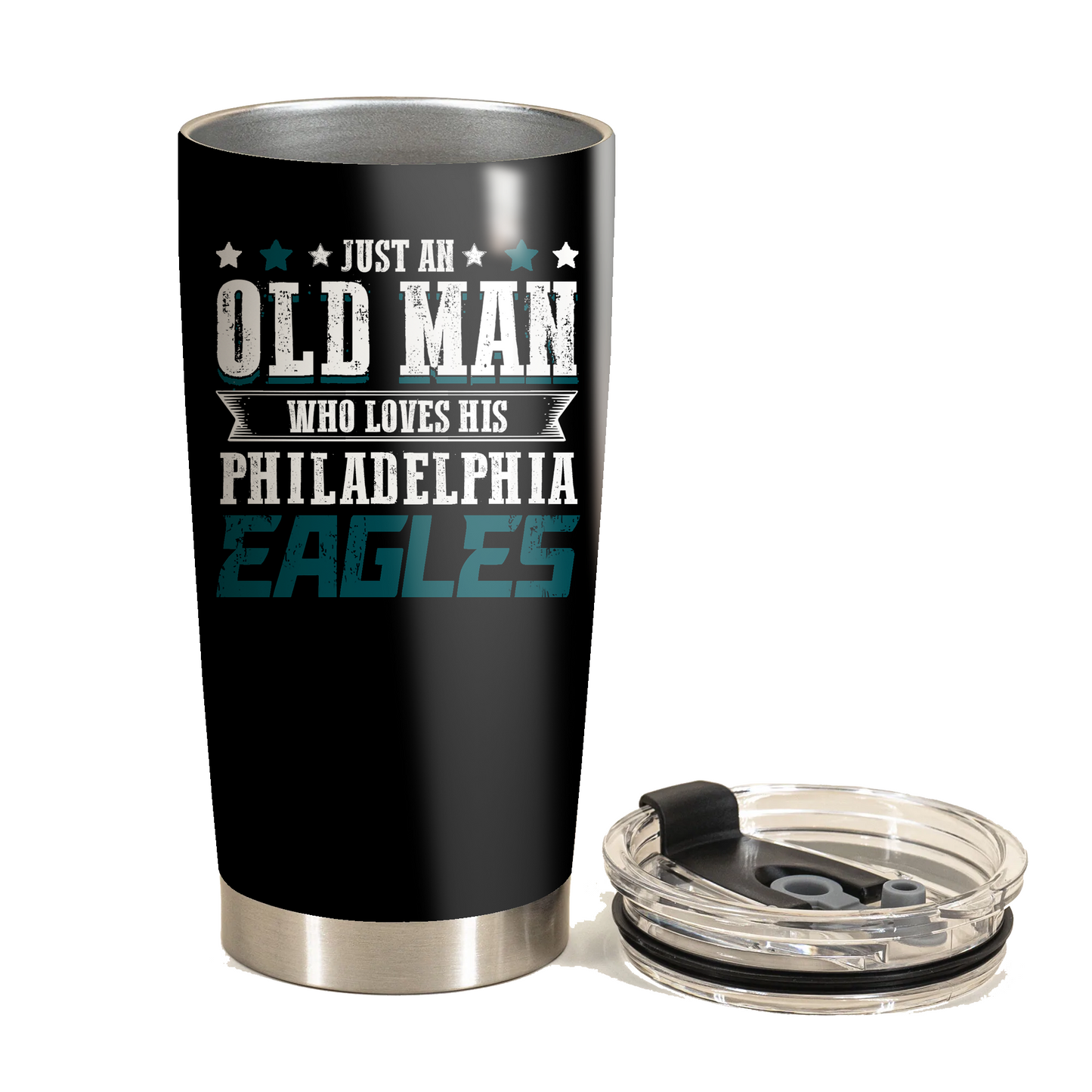 Just An Old Man Who Loves His Philadelphia Football Tumbler