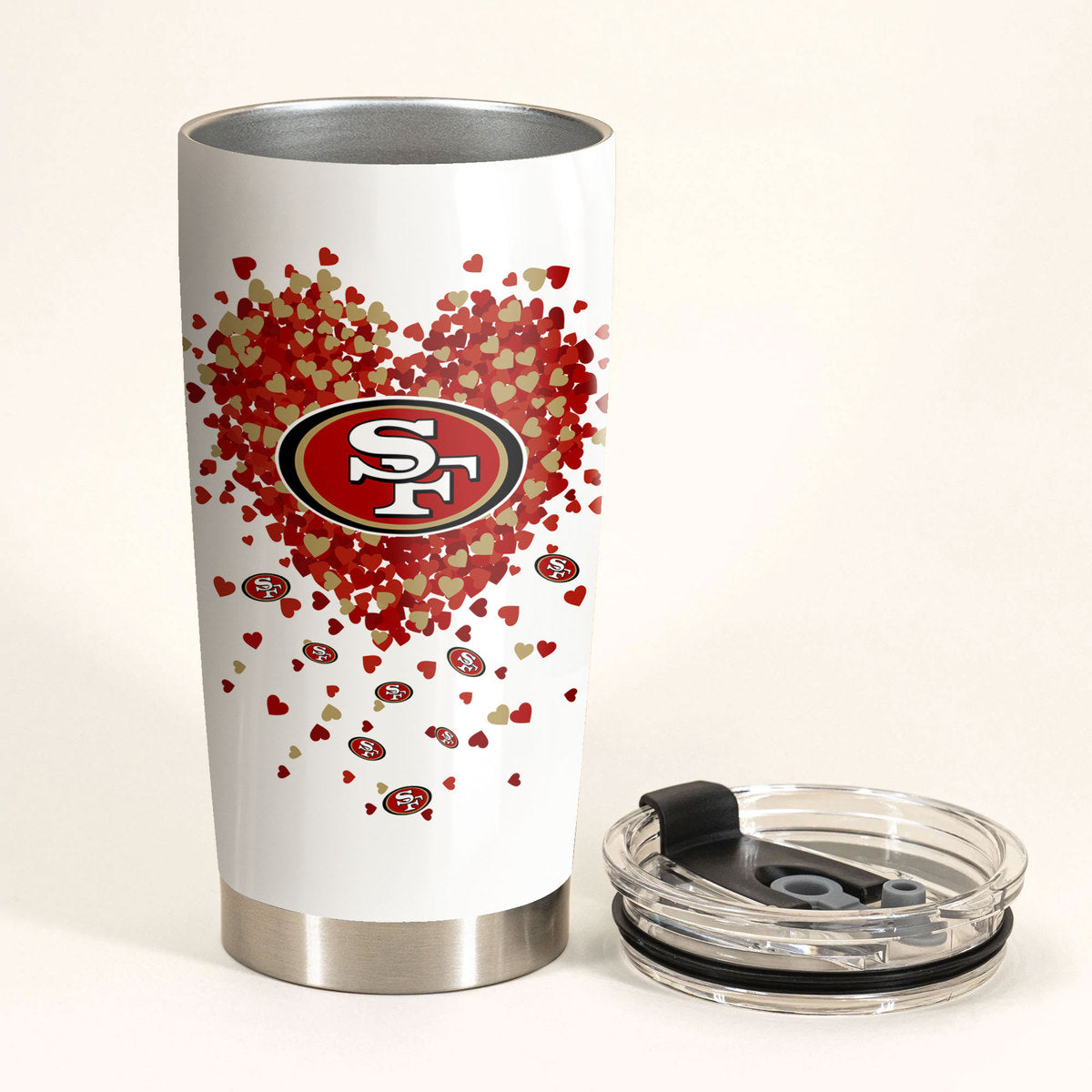 Just A Mom Who Loves Her San Francisco Football Tumbler - Best Gift For Mother's Day (PLDPEG)