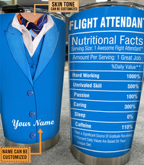 Personalized Flight Attendant Nutritional Facts Tumbler