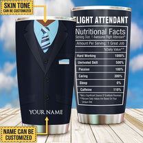 Personalized Flight Attendant Nutritional Facts Tumbler