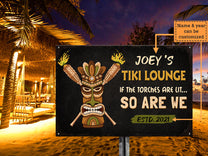 Personalized Tiki Lounge Metal Sign