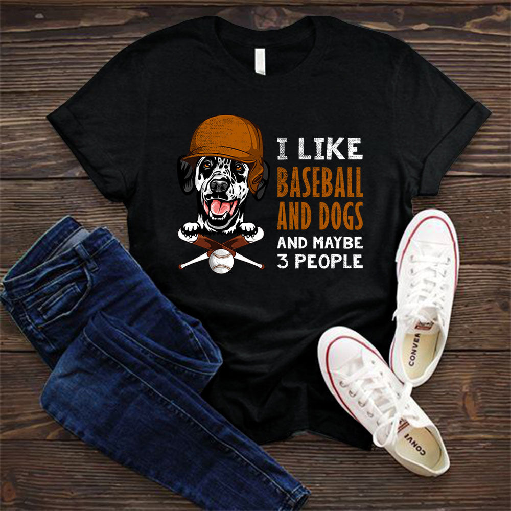 Personalized I Like Baseball And Dogs Shirt