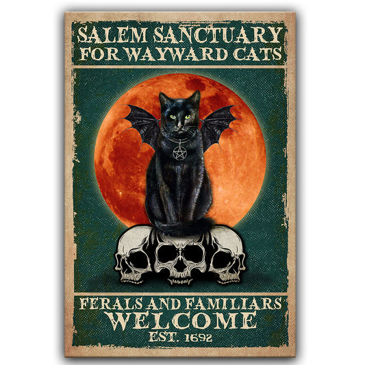 Personalized Salem Sanctuary For Wayward Cats Poster & Canvas