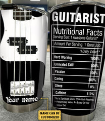 Personalized Guitarist Nutritional Facts Tumbler