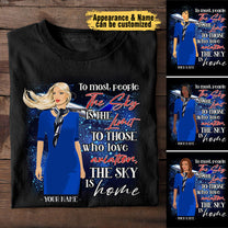 The Sky Is Home - Personalized Flight Attendant Shirt