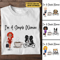 Personalized I'm A Simple Woman Flight Attendant Shirt