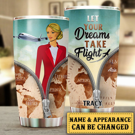 Personalized Let Your Dream Take Flight Tumbler