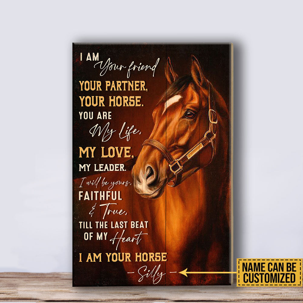 Personalized I Am Your Friend Your Partner Your Horse Pallet Wood Rectangle Sign