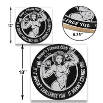 Personalized Fitness Club If It Doesn't Challenge You It Doesn't Change You Wood Round Sign