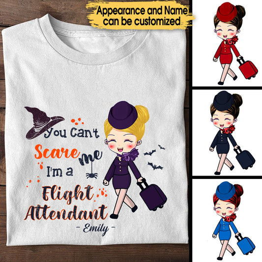 Personalized You Can't Scare Me I'm A Flight Attendant Shirt