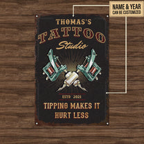 Personalized Tattoo Studio Classic Metal Sign