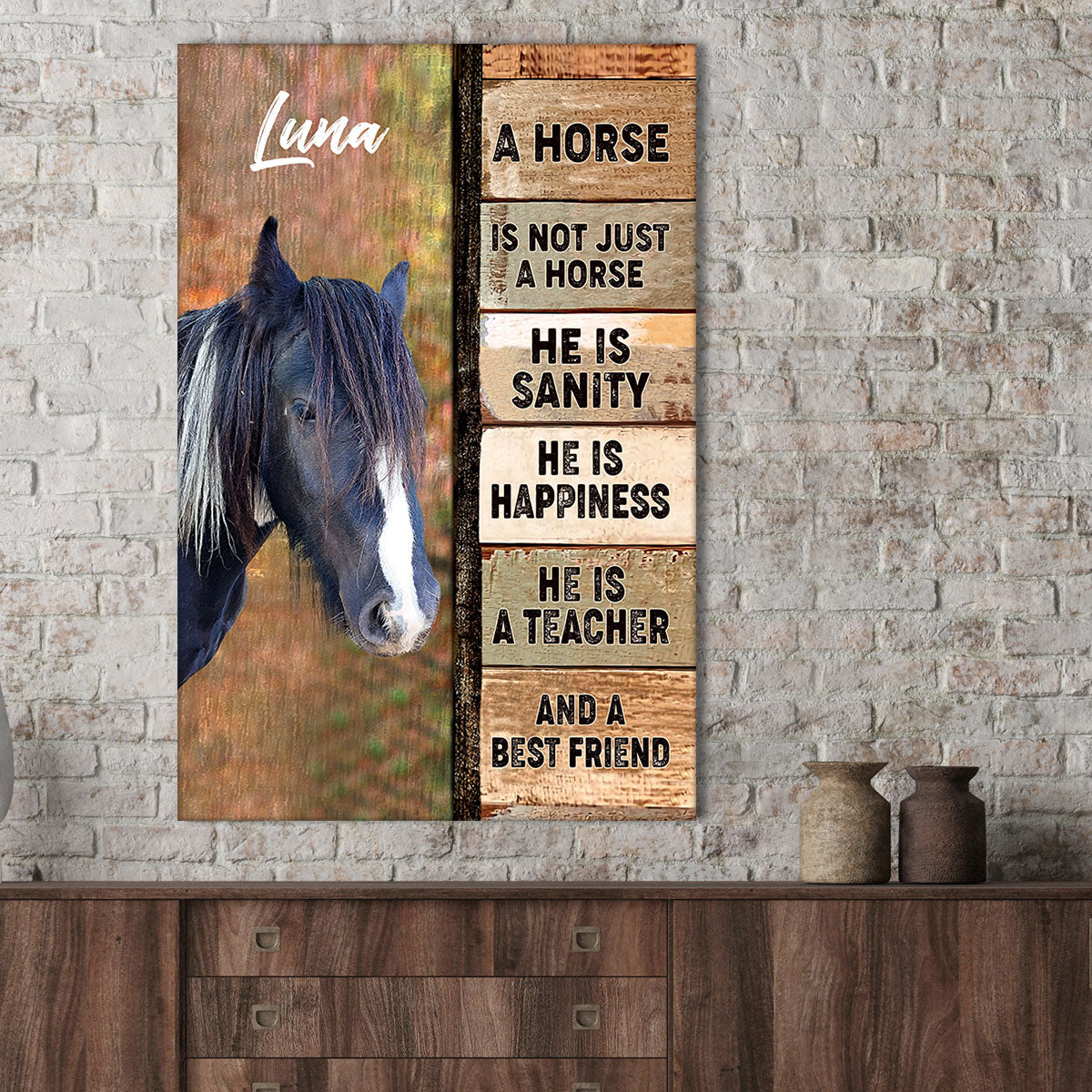 Personalized A Horse Not Just A Horse Poster & Canvas