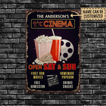 Personalized Cinema Metal Sign