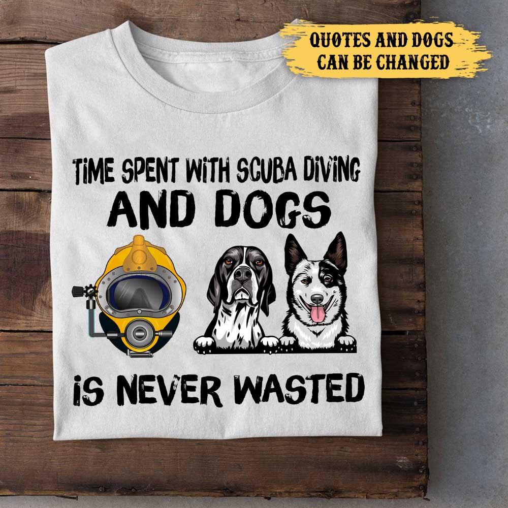 Personalized I Like Scuba Diving And Dogs Shirt