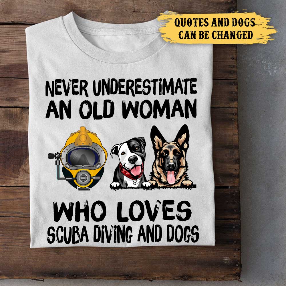 Personalized I Like Scuba Diving And Dogs Shirt