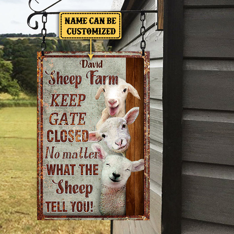 Personalized Sheep Farm Metal Sign