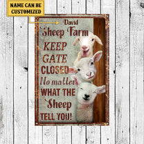 Personalized Sheep Farm Metal Sign