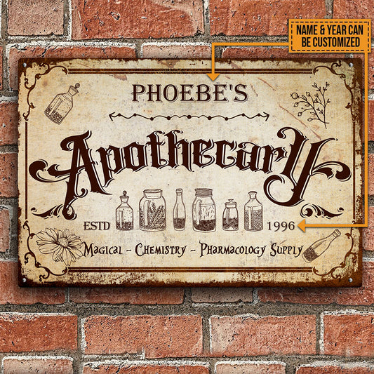 Personalized Apothecary Classic Metal Sign