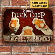 Personalized Duck Coop Metal Sign