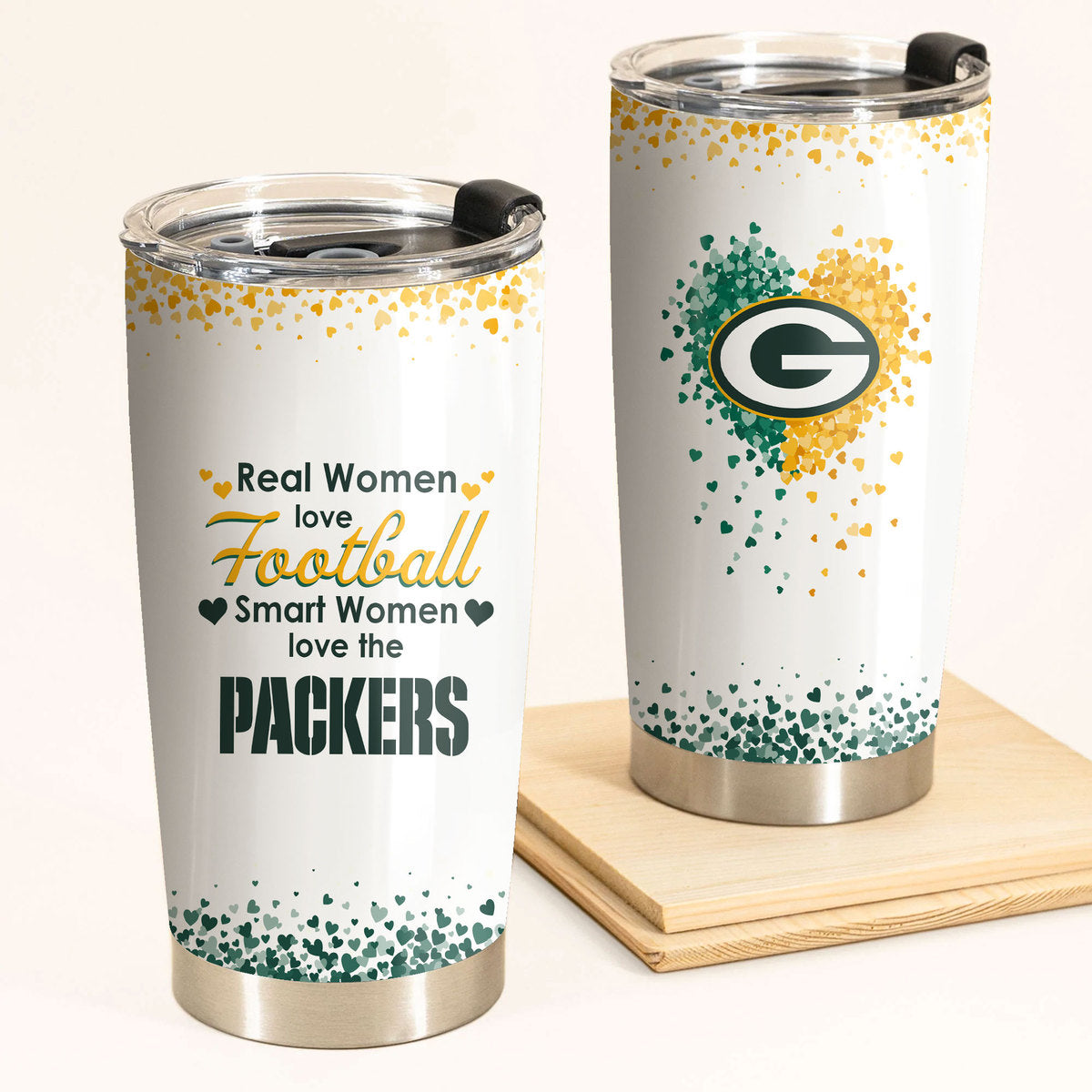 Smart Women Love Green Bay FB Tumbler